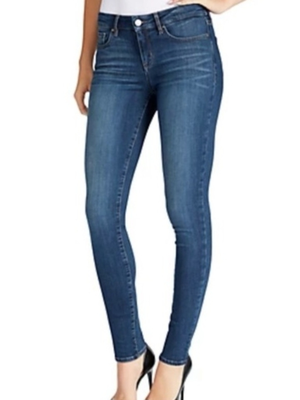William Rast Perfect Skinny Jeans in Medium Blue Wash - Picture 1 of 5